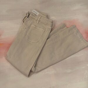 Dear John Fit and Flare Khaki Cream Pants